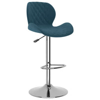 Barhocker 2 Stk. Blau Samt