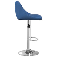 Barhocker 2 Stk. Blau Samt