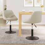 Esszimmerstühle 2 Stk. Drehbar Creme Samt