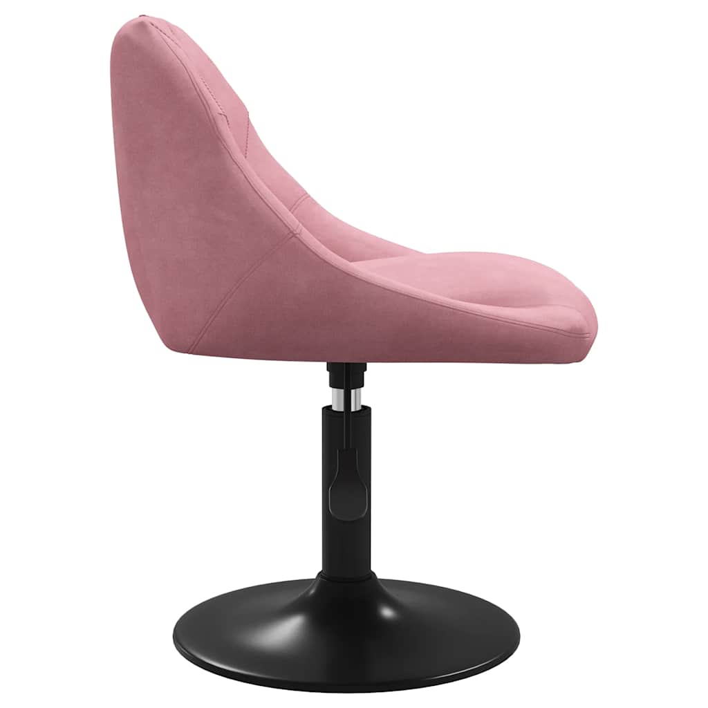 Esszimmerstühle 2 Stk. Drehbar Rosa Samt