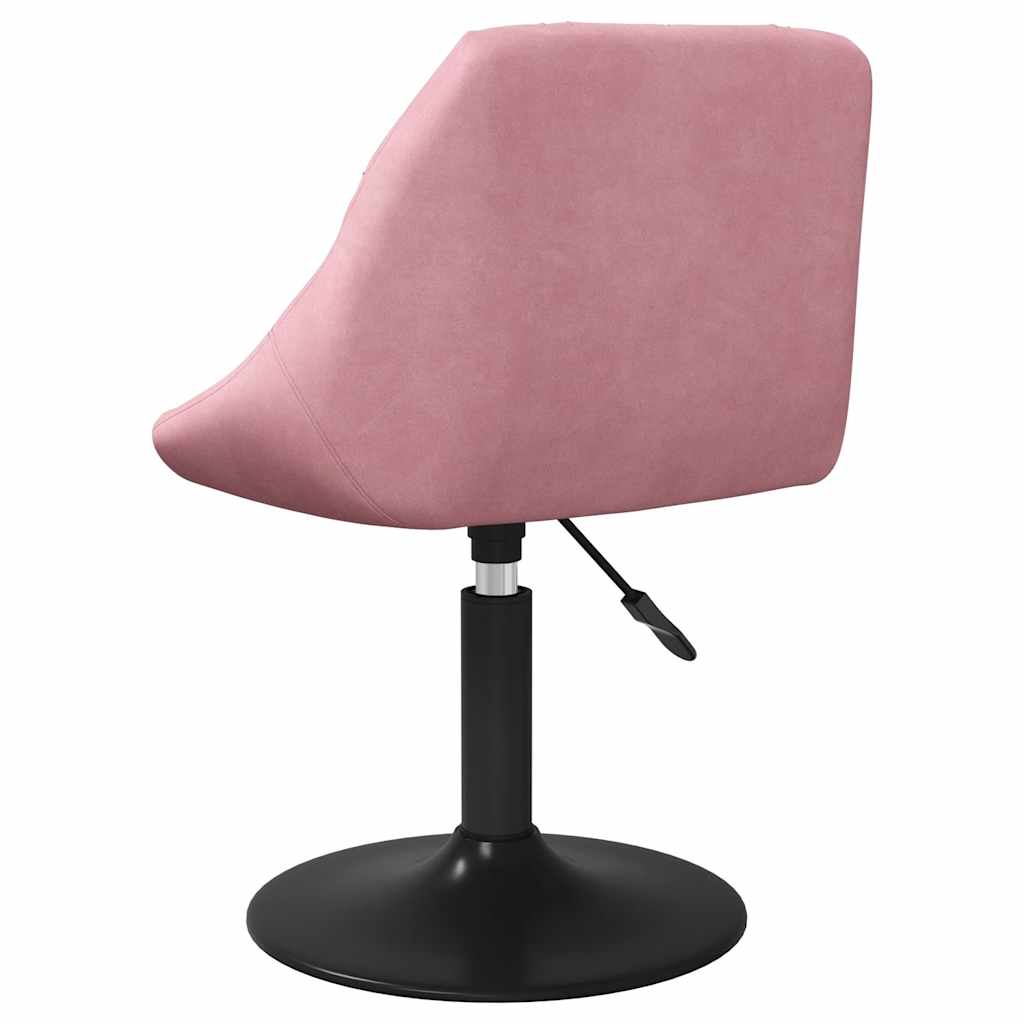 Esszimmerstühle 2 Stk. Drehbar Rosa Samt