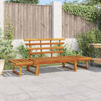 Gartenbank 2-in-1 190 cm Massivholz Akazie