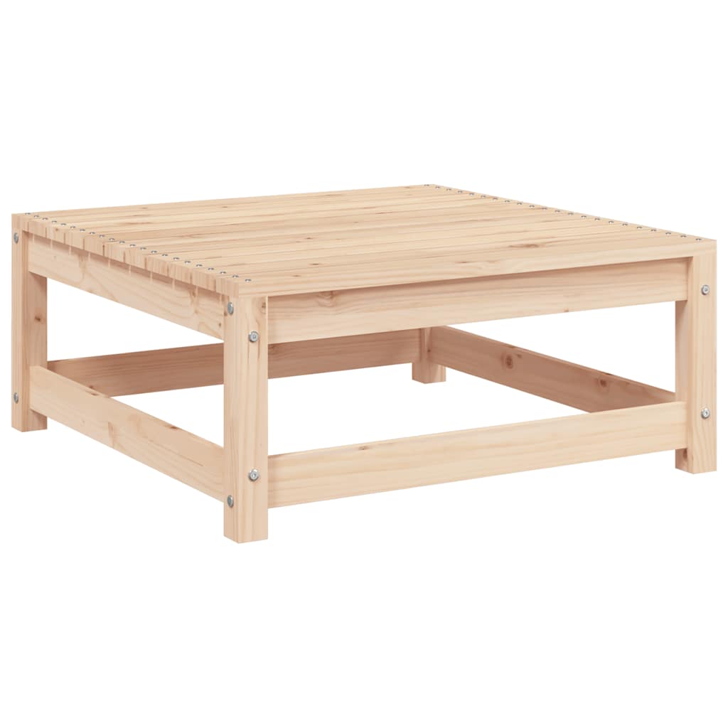 Garten-Fußhocker mit Kissen Massivholz Kiefer