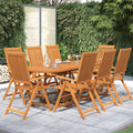 9-tlg. Garten-Essgruppe Massivholz Akazie 160-240 cm