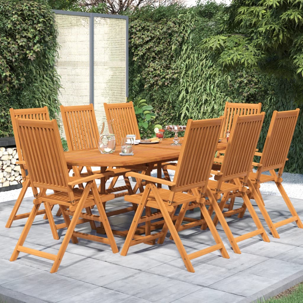 9-tlg. Garten-Essgruppe Massivholz Akazie 160-240 cm