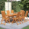 9-tlg. Garten-Essgruppe Massivholz Akazie 160-240 cm