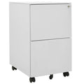 Aktenschrank mit Rollen Hellgrau 39x45x67 cm Stahl