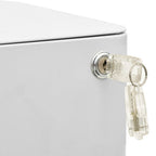 Aktenschrank mit Rollen Hellgrau 30x45x59 cm Stahl