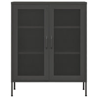 Lagerschrank Anthrazit 80x35x101,5 cm Stahl