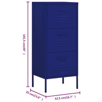 Lagerschrank Marineblau 42,5x35x101,5 cm Stahl