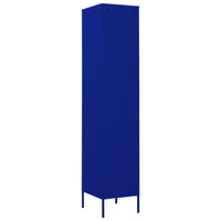 Schließfachschrank Marineblau 35x46x180 cm Stahl