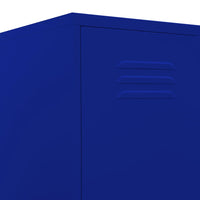 Schließfachschrank Marineblau 35x46x180 cm Stahl