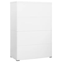 Aktenschrank Weiß 90x46x134 cm Stahl