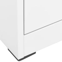 Aktenschrank Weiß 90x46x134 cm Stahl