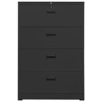 Aktenschrank Anthrazit 90x46x134 cm Stahl