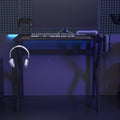 Gaming-Schreibtisch mit K-Gestell Schwarz 90x60x75 cm