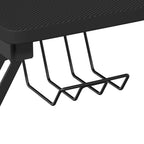 Gaming-Schreibtisch mit Y-Gestell Schwarz und Rot 110x60x75 cm
