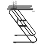 Gaming-Schreibtisch mit ZZ-Gestell Schwarz und Rot 90x60x75 cm