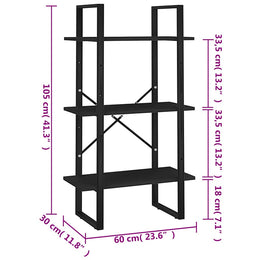 Lagerregal Schwarz 60x30x105 cm Holzwerkstoff