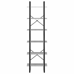 Lagerregal Betongrau 60x30x210 cm Holzwerkstoff