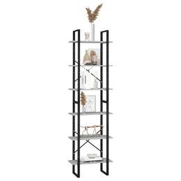 Lagerregal Betongrau 60x30x210 cm Holzwerkstoff