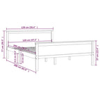 Massivholzbett ohne Matratze 120x200 cm Kiefernholz