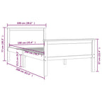 Massivholzbett Honigbraun Kiefernholz 100x200 cm