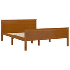Massivholzbett ohne Matratze Honigbraun 120x200 cm Kiefernholz