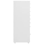 Aktenschrank mit Rollen Grau 28x41x109 cm Metall