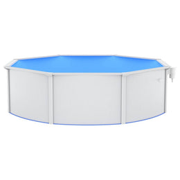 vidaXL Pool mit Stahlwand Rund 460x120 cm Weiß