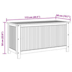 Garten-Aufbewahrungsbox 113x50x58 cm Massivholz Akazie