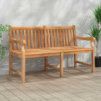 Gartenbank 150 cm Massivholz Teak