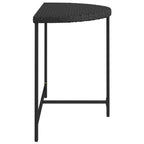 Gartentisch Schwarz 100x50x75 cm Poly Rattan