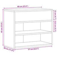 Schuhbank Weiß 60x30x45 cm Holzwerkstoff