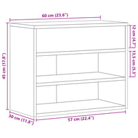 Schuhbank Hochglanz-Weiß 60x30x45 cm Holzwerkstoff