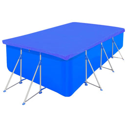 vidaXL Poolabdeckungen 2 Stk. PE Rechteckig 90 g/m² 394x207 cm