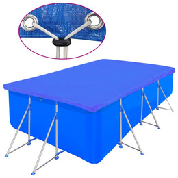 vidaXL Poolabdeckungen 2 Stk. PE Rechteckig 90 g/m² 540x270 cm