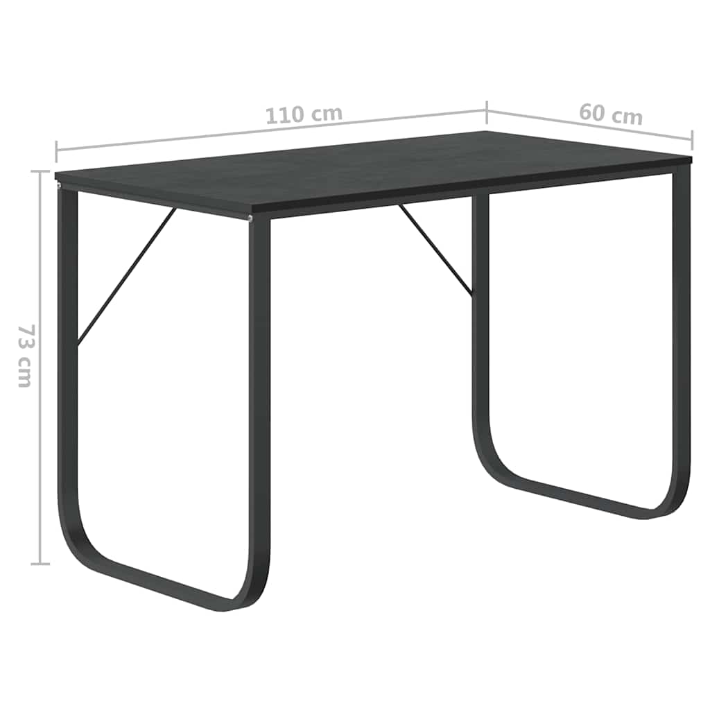 Computertisch Schwarz 110x60x73 cm Holzwerkstoff