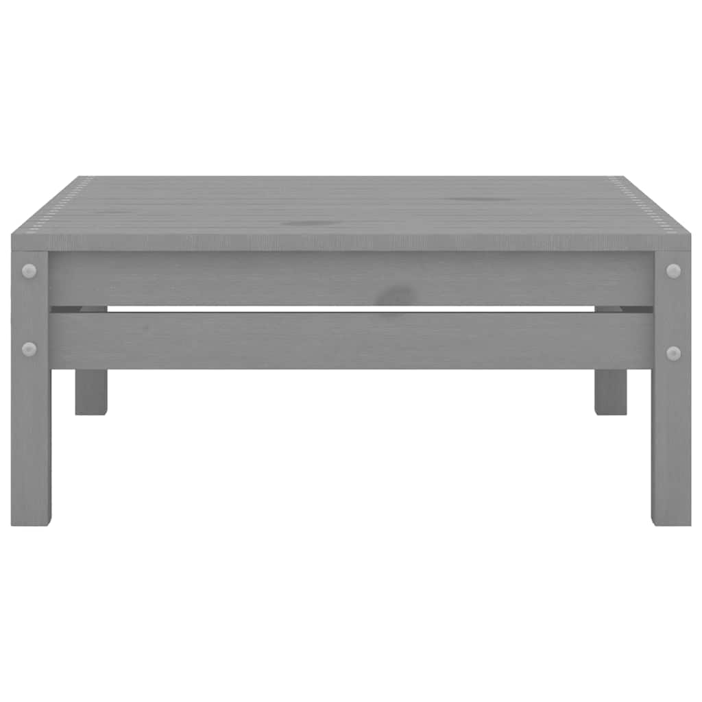 Gartenhocker Grau Massivholz Kiefer