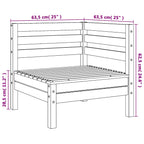 Garten-Ecksofas 2 Stk. Massivholz Kiefer