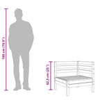 Garten-Ecksofas 2 Stk. Massivholz Kiefer