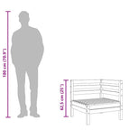 Garten-Ecksofas 2 Stk. Honigbraun Massivholz Kiefer