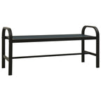 Gartenbank 124,5 cm Stahl und WPC Schwarz