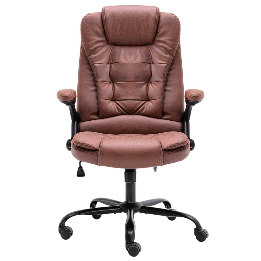 Bürostuhl Hellbraun Wildleder-Optik