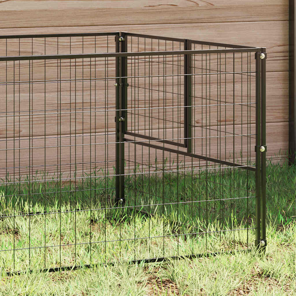 Hundezwinger Schwarz 5 m² Stahl