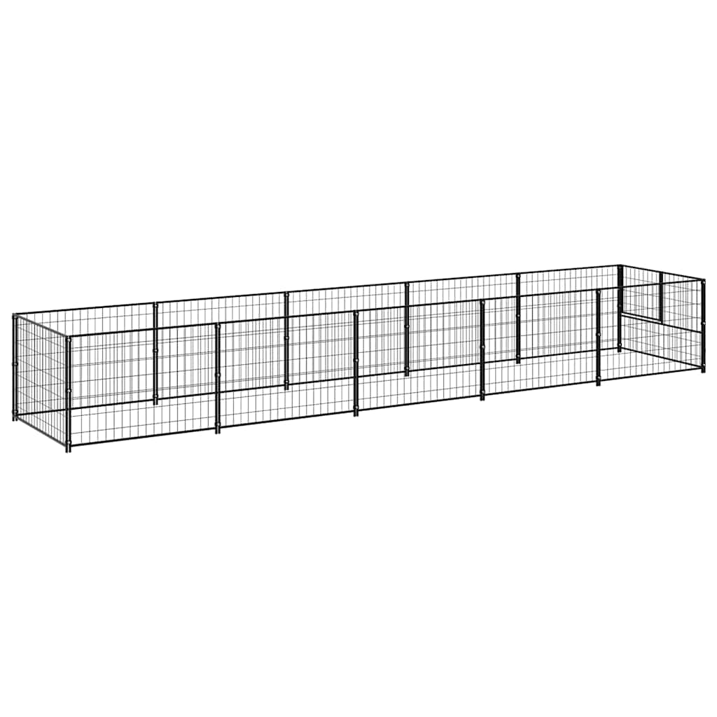 Hundezwinger Schwarz 5 m² Stahl