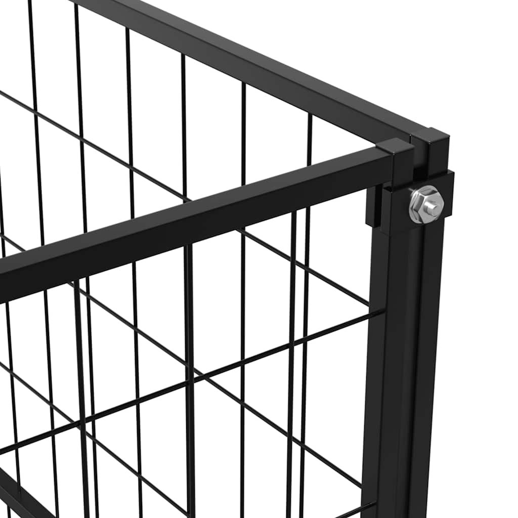 Hundezwinger Schwarz 5 m² Stahl