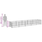 Hundezwinger Schwarz 5 m² Stahl