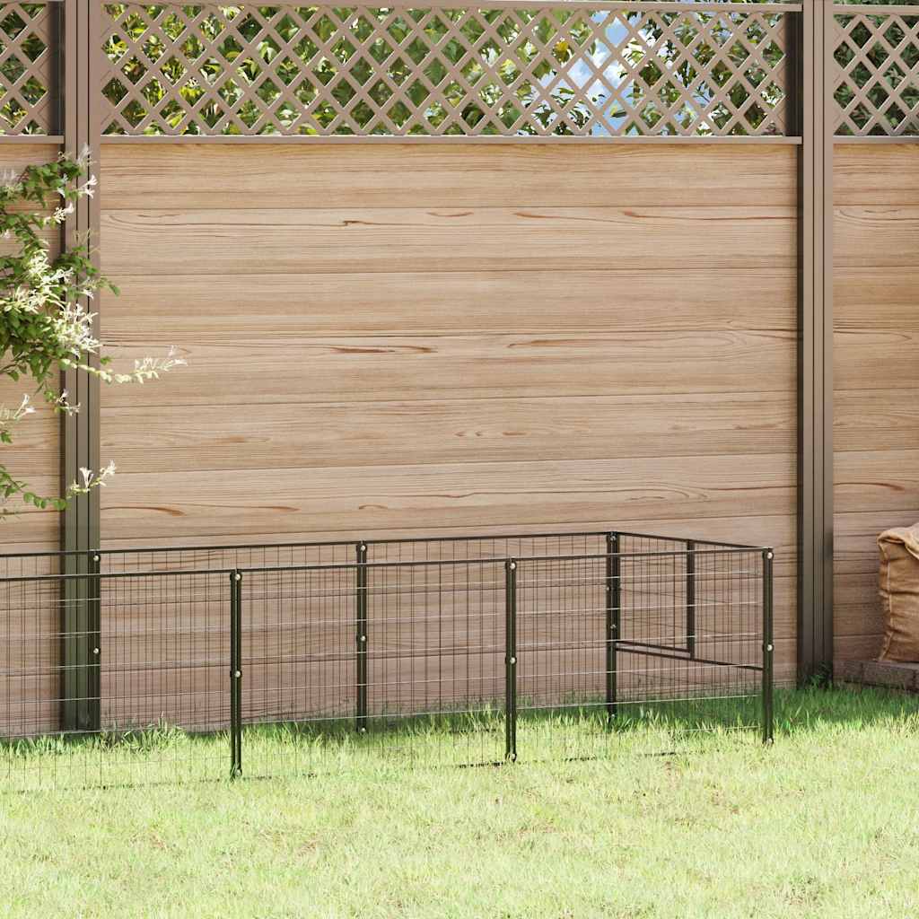 Hundezwinger Schwarz 5 m² Stahl
