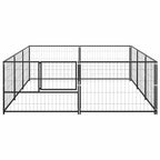 Hundezwinger Schwarz 6 m² Stahl